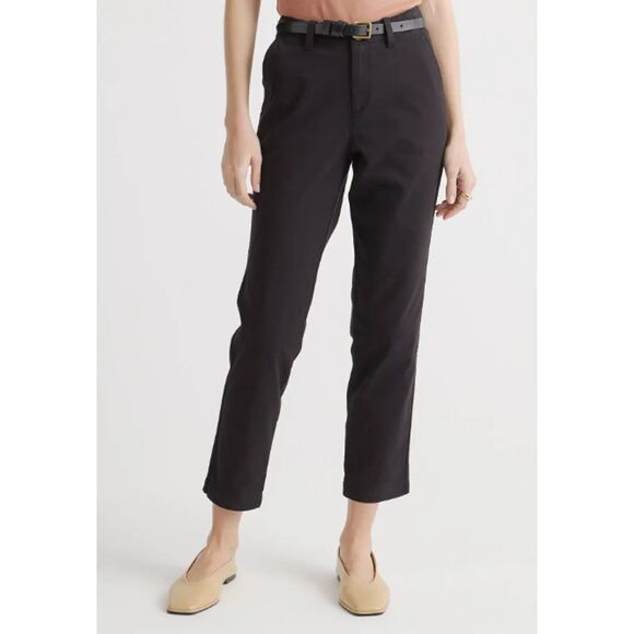 Quince Stretch Cotton Twill Girlfriend Chino Pant Sz 31 (33X27) Black New W Tags - Picture 1 of 11
